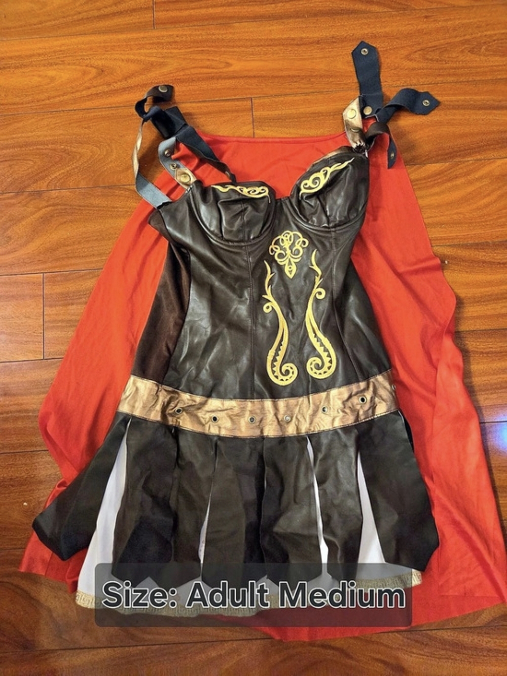 Black & Red Costume Size Medium Like New